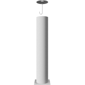 Barrier bollard | Steel tube  273 x 5 mm | stationary | for dowel fixing | hot-dip galvanized | total length: 1500 mm | with steel cap with concrete anchor